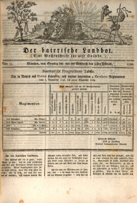 Der baierische Landbot Montag 8. Februar 1790