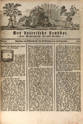 Der baierische Landbot Mittwoch 1. September 1790