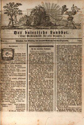 Der baierische Landbot Sonntag 5. September 1790