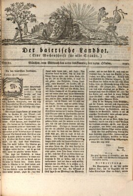 Der baierische Landbot Freitag 22. Oktober 1790