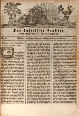 Der baierische Landbot Mittwoch 27. Oktober 1790