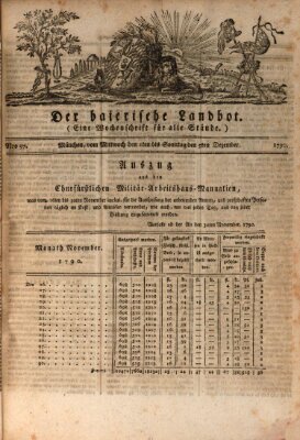 Der baierische Landbot Donnerstag 2. Dezember 1790