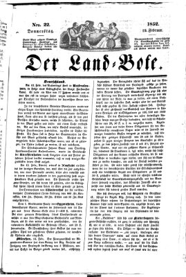 Westricher Zeitung Donnerstag 19. Februar 1852