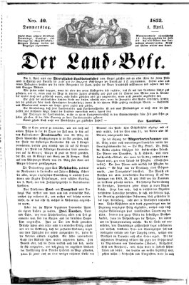 Westricher Zeitung Donnerstag 1. April 1852