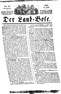 Westricher Zeitung Dienstag 13. April 1852