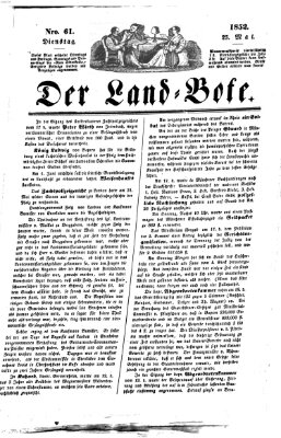 Westricher Zeitung Dienstag 25. Mai 1852