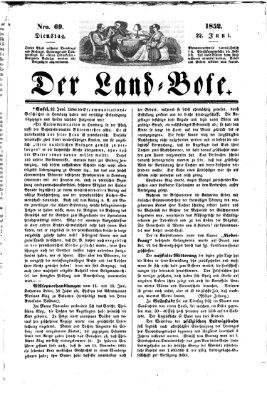 Westricher Zeitung Dienstag 22. Juni 1852