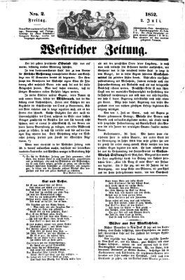 Westricher Zeitung Freitag 2. Juli 1852