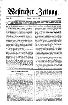 Westricher Zeitung Freitag 9. Juli 1852