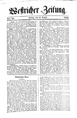 Westricher Zeitung Freitag 13. August 1852