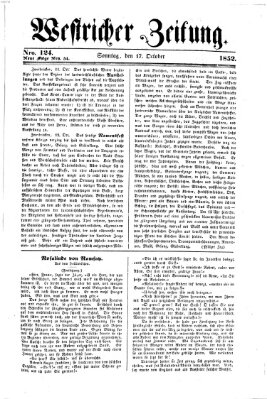 Westricher Zeitung Sonntag 17. Oktober 1852