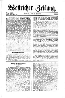 Westricher Zeitung Dienstag 19. Oktober 1852