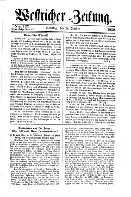 Westricher Zeitung Sonntag 24. Oktober 1852