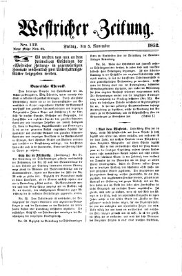 Westricher Zeitung Freitag 5. November 1852