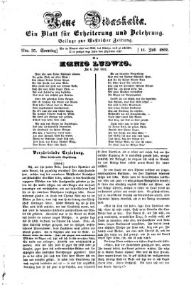 Westricher Zeitung Sonntag 11. Juli 1852