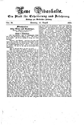 Westricher Zeitung Sonntag 15. August 1852