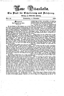 Westricher Zeitung Donnerstag 4. November 1852