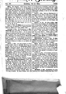 Westricher Zeitung Samstag 12. März 1853