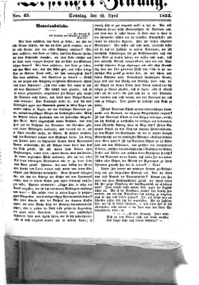 Westricher Zeitung Sonntag 10. April 1853