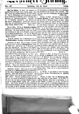 Westricher Zeitung Samstag 16. April 1853