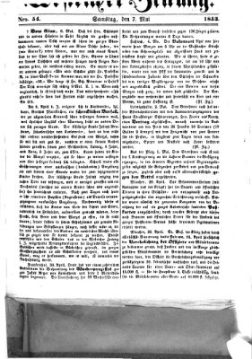 Westricher Zeitung Samstag 7. Mai 1853