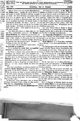 Westricher Zeitung Dienstag 9. August 1853