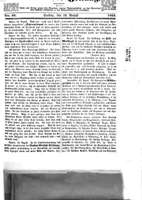 Westricher Zeitung Freitag 19. August 1853