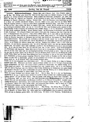 Westricher Zeitung Freitag 26. August 1853