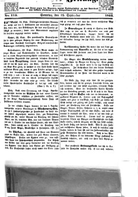 Westricher Zeitung Sonntag 25. September 1853