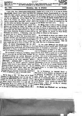 Westricher Zeitung Sonntag 9. Oktober 1853