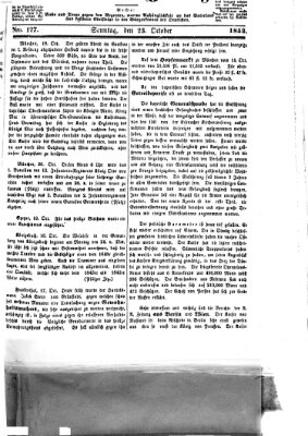 Westricher Zeitung Sonntag 23. Oktober 1853