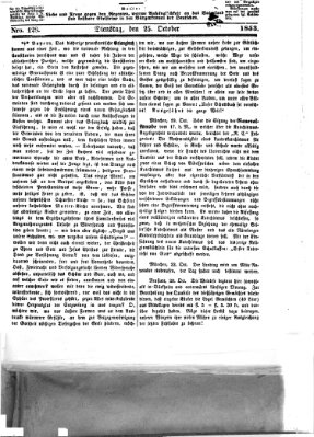 Westricher Zeitung Dienstag 25. Oktober 1853