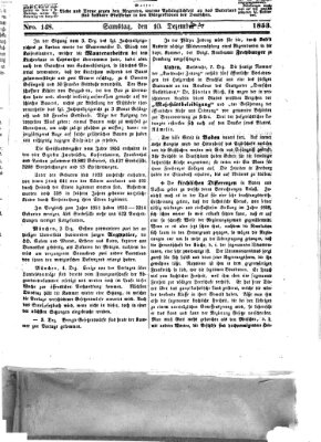 Westricher Zeitung Samstag 10. Dezember 1853