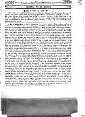 Westricher Zeitung Samstag 17. Dezember 1853