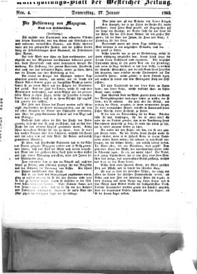 Westricher Zeitung Donnerstag 27. Januar 1853