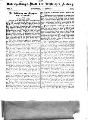 Westricher Zeitung Donnerstag 3. Februar 1853