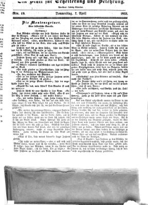 Westricher Zeitung Donnerstag 7. April 1853