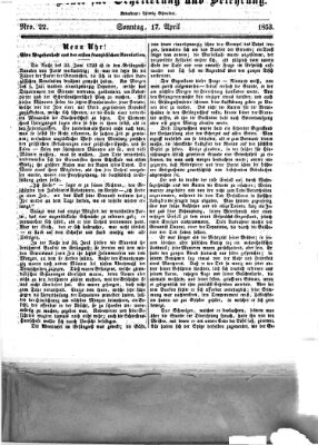 Westricher Zeitung Sonntag 17. April 1853