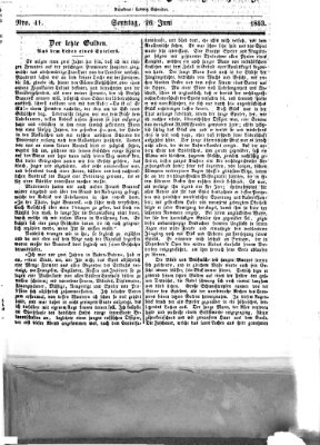 Westricher Zeitung Sonntag 26. Juni 1853