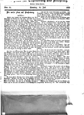 Westricher Zeitung Sonntag 31. Juli 1853