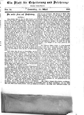 Westricher Zeitung Donnerstag 11. August 1853