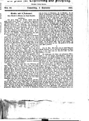 Westricher Zeitung Donnerstag 8. September 1853