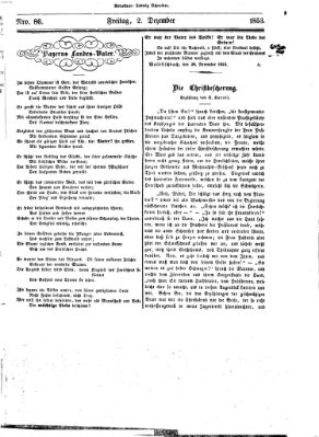 Westricher Zeitung Freitag 2. Dezember 1853