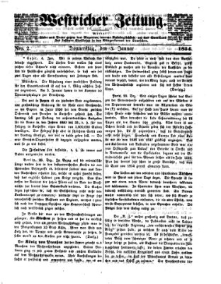 Westricher Zeitung Donnerstag 5. Januar 1854