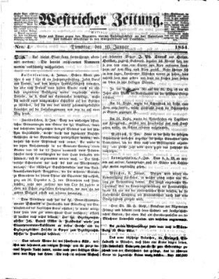 Westricher Zeitung Dienstag 10. Januar 1854