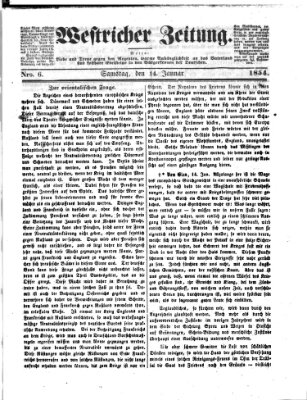 Westricher Zeitung Samstag 14. Januar 1854