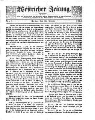 Westricher Zeitung Freitag 20. Januar 1854