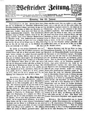 Westricher Zeitung Sonntag 22. Januar 1854