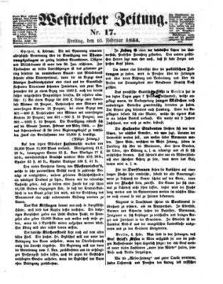 Westricher Zeitung Freitag 10. Februar 1854