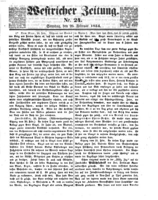 Westricher Zeitung Sonntag 26. Februar 1854